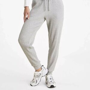 Nuuds Women's Waffle Heather Grey Jogger Sz XL